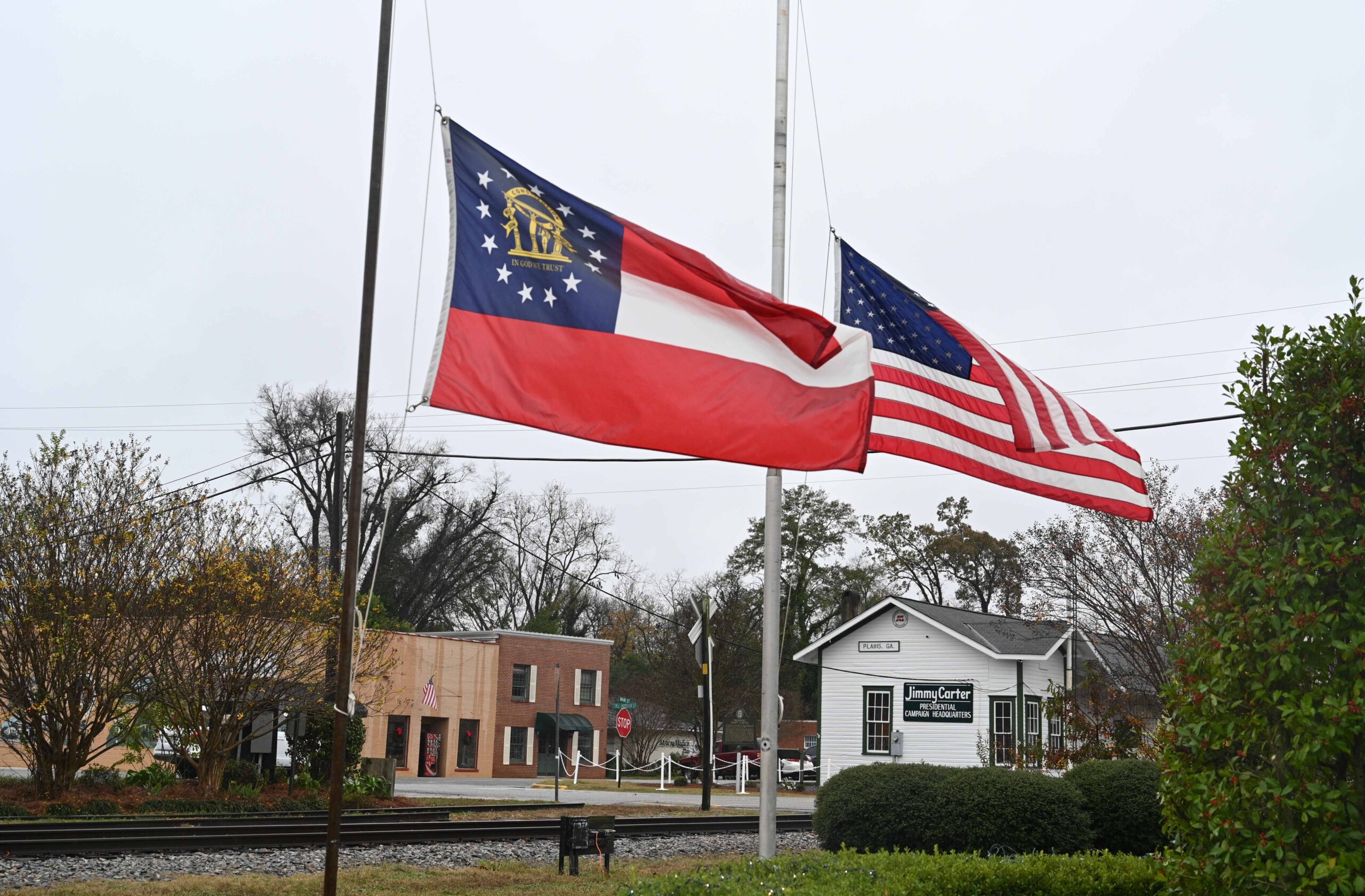 why are flags at half mast today georgia